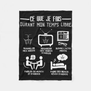 Cobertor De Velo Humor Abs Bodybuilding Free Time Work 6 pacotes