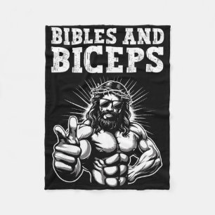 Cobertor De Velo Humor de academia de musculação Bíblias e Bíceps J