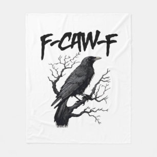 Cobertor De Velo Humor de Corvo F-Caw-F Gótico Engraçado Essencial 