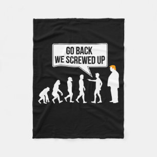 Cobertor De Velo Humor político engraçado anti-evolução Trump