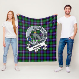 Cobertor De Velo Hunter Clan Crachá Tartan Xadrez