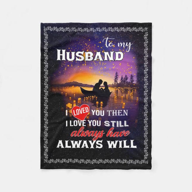 Cobertor De Velo Husband Lovers | Ao Meu Marido Eu Te Amo (Frente)