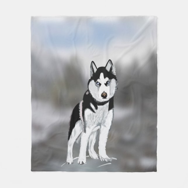 Cobertor De Velo Husky Siberiano (Frente)