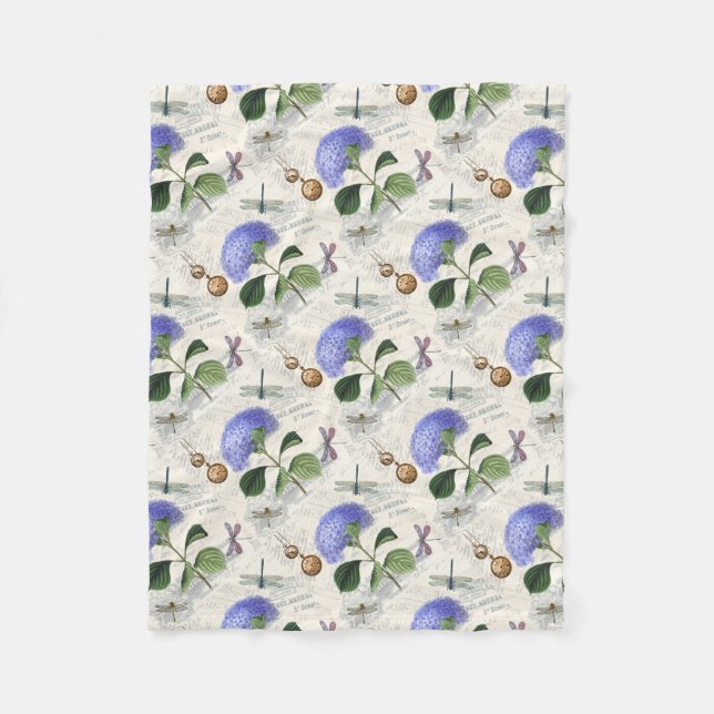 Cobertor De Velo Hydrangea Collage (Frente)