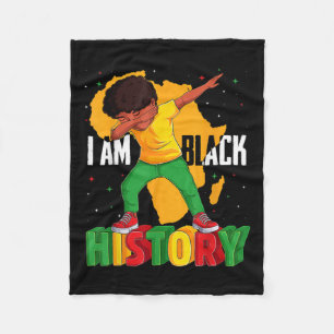 Cobertor De Velo I Black History Kid Dabbing Black History African