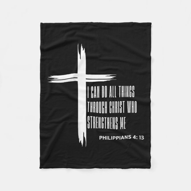 Cobertor De Velo I Can Do All Things Through Christ Who Strengthens (Frente)