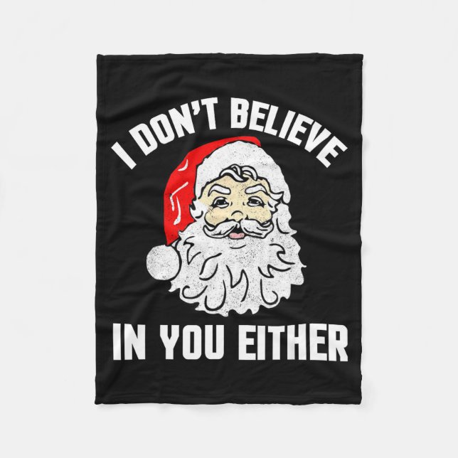 Cobertor De Velo I Don't Believe In You Either - Funny Christmas  (Frente)
