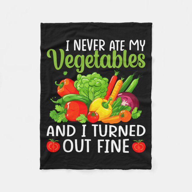 Cobertor De Velo I Don't Eat Anything Vegetables Funny Vegetarian S (Frente)