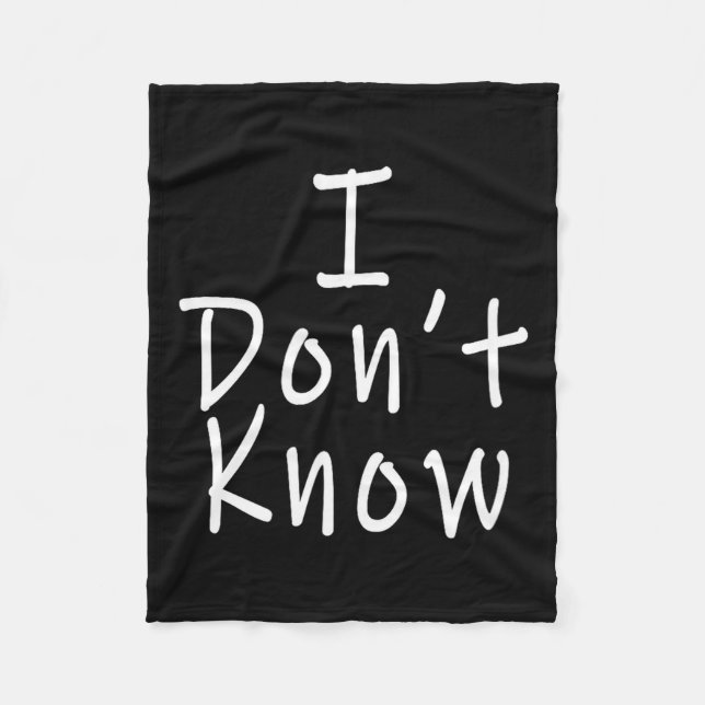 Cobertor De Velo I Don't Know  (Frente)