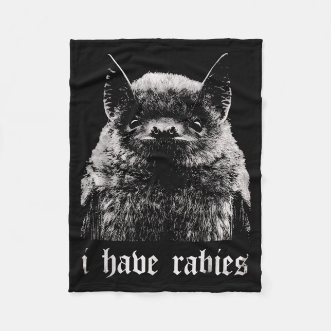 Cobertor De Velo I Have Rabies Funny Bat  (Frente)