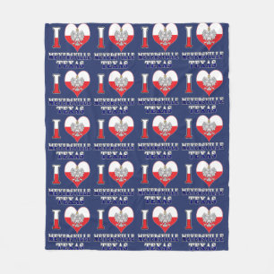 Cobertor De Velo I Heart Love Meyersville Texas