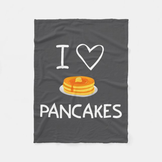 Cobertor De Velo I Heart Love Pancakes, Funny, Jokes, Sarcastic, Fa (Frente)