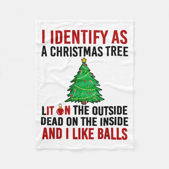 Cobertor De Velo I Identify As A Christmas Tree Lit On The Outside  (Frente)