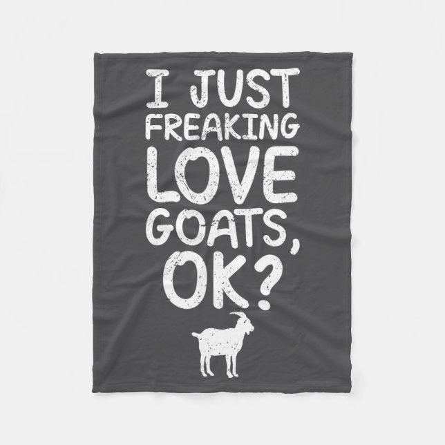 Cobertor De Velo I Just Freaking Love Goats, Ok_ Funny Goats Quote  (Frente)