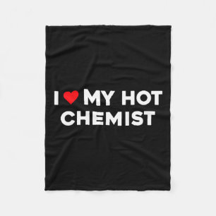 Cobertor De Velo I Love (Heart) My Hot Chemist Namorados