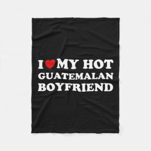 Cobertor De Velo I Love (Heart) My Hot Guatemala Namorado Valenti