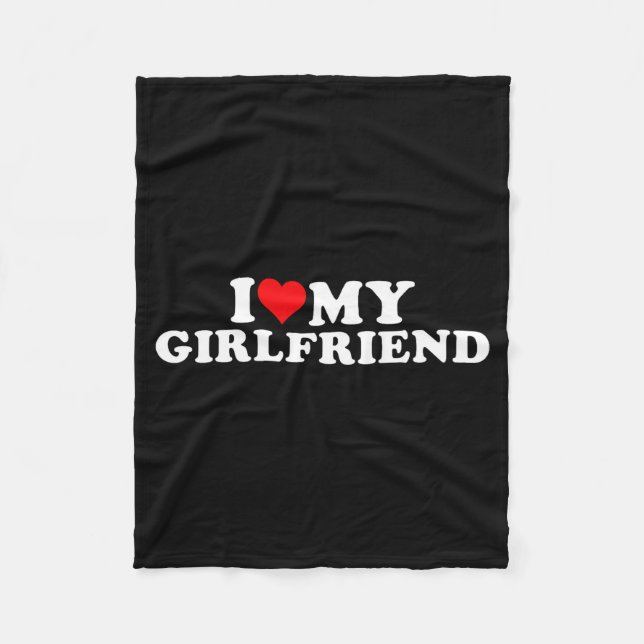 Cobertor De Velo I Love My Beautiful Girlfriend I Heart My Beautifu (Frente)