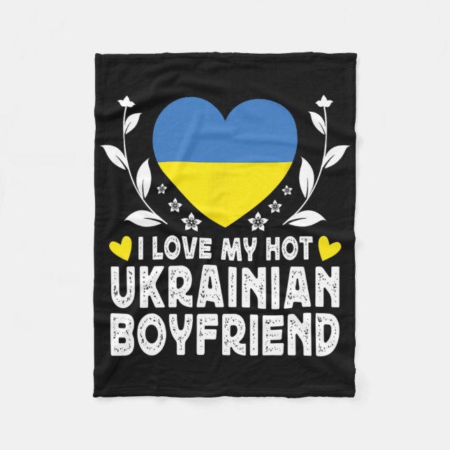 Cobertor De Velo I Love My Hot Ukrainian Boyfriend Couple Ukraine F (Frente)
