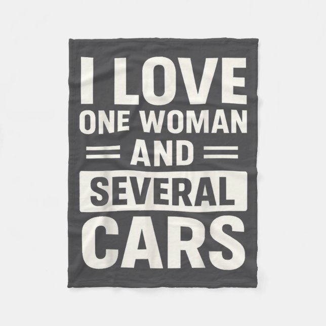 Cobertor De Velo I Love One Woman And Several Funny Car Lover Husba (Frente)
