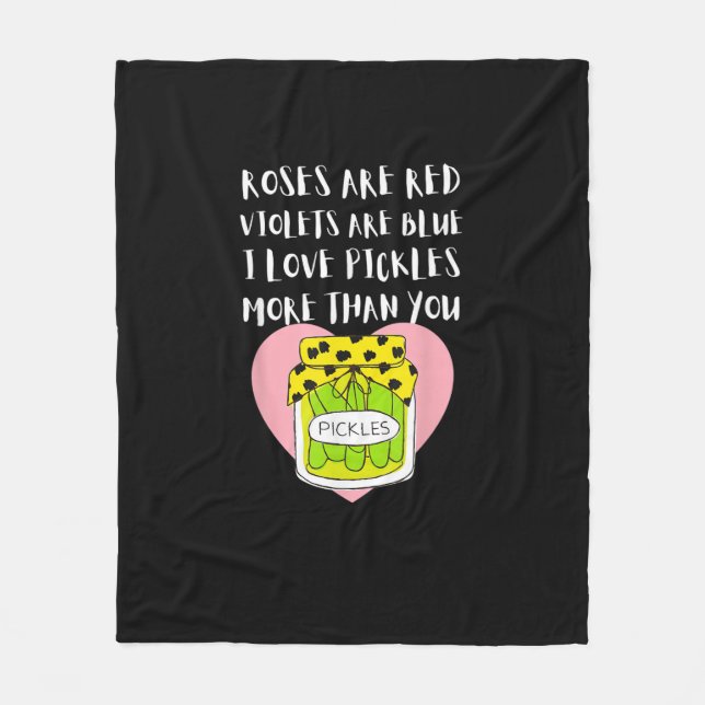 Cobertor De Velo I Love Pickles More Than You Funny Gift Style  (Frente)