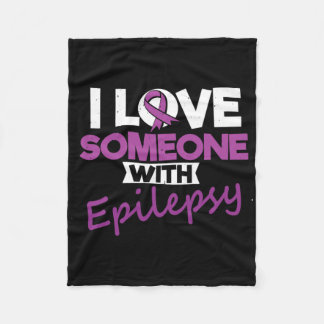 Cobertor De Velo I Love Someone With Epilepsy Day Seizures Warrior