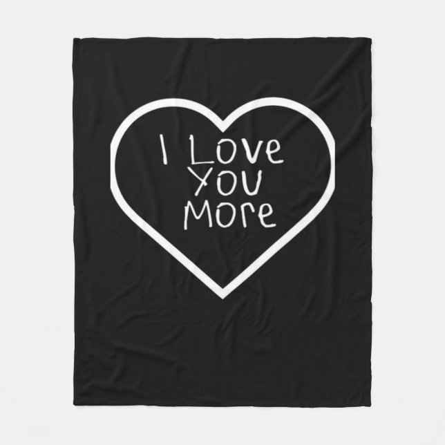 Cobertor De Velo I Love You More Artistic Design  (Frente)