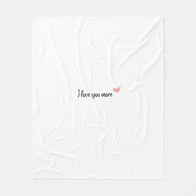 Cobertor De Velo I Love You More Timeless Classic Style  (Frente)