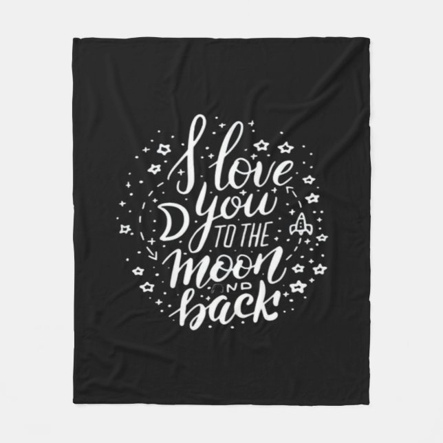 Cobertor De Velo I Love You To The Moon And Back Timeless Appeal  (Frente)