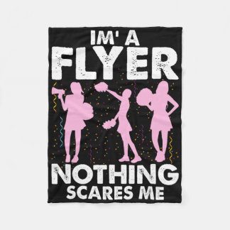 Cobertor De Velo I’m A Flyer Nothing Scares Me Cheer Cheerleading C