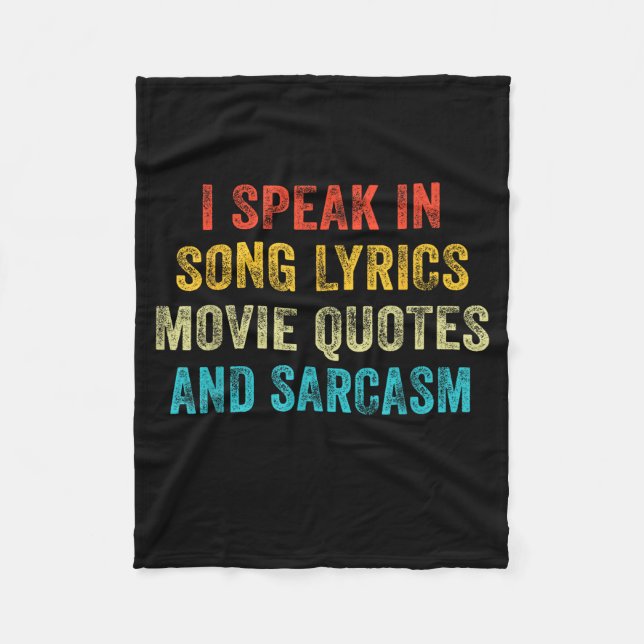 Cobertor De Velo I Speak In Movie Quotes Song Lyrics And Sarcasm Vi (Frente)