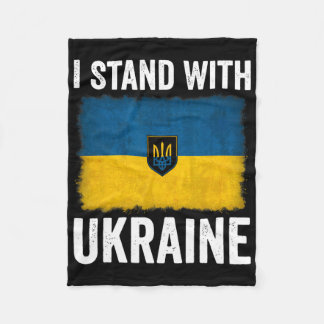 Cobertor De Velo I Stand With Ukraine Support Ukraine Ukrainian Fla