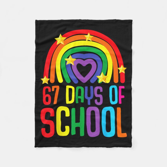 Cobertor De Velo I Survived 67 Days Of School Funny Meme Student Te (Frente)