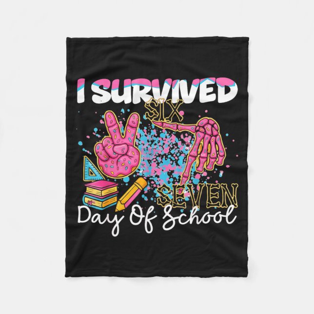 Cobertor De Velo I Survived 67 Days Of School Six Seven Meme Teache (Frente)