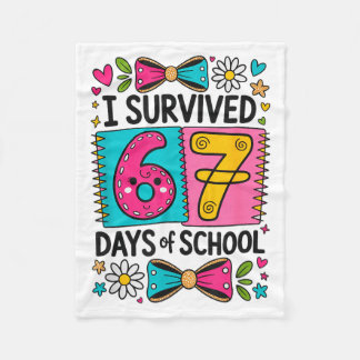 Cobertor De Velo I Survived 67 Days Of School Teacher Student Six S