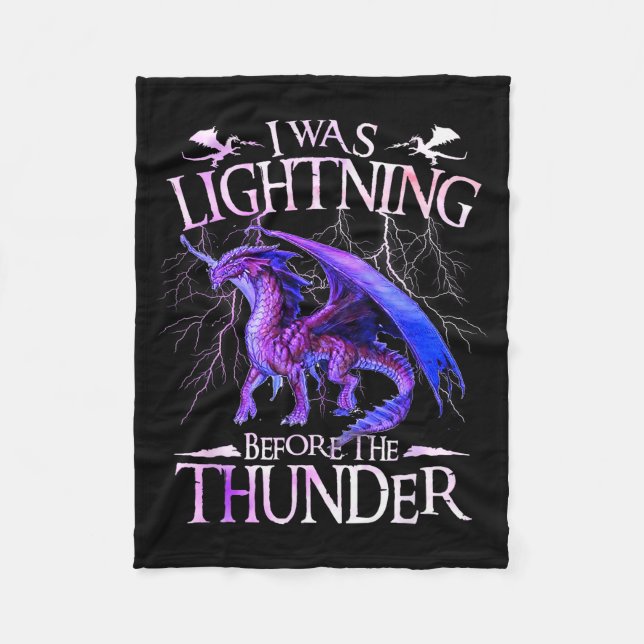 Cobertor De Velo I Was Lightning Before The Thunder Dragons Lover M (Frente)