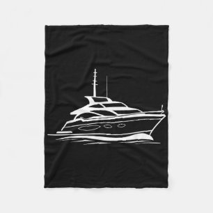 Cobertor De Velo Iate Minimalista Engraçado Barco Simples Iate