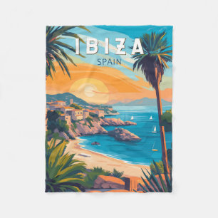 Cobertor De Velo Ibiza Espanha Art Vintage