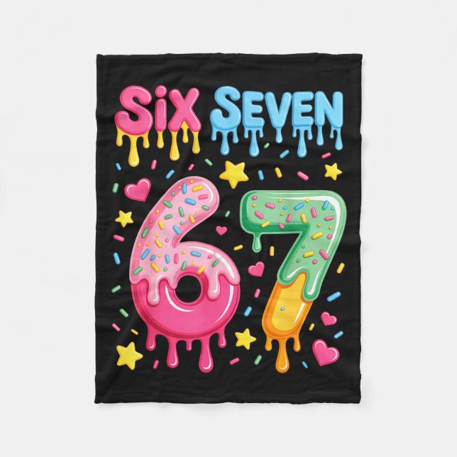 Cobertor De Velo Ice Cream 67 Meme Funny Six Seven Gen Alpha Slang  (Frente)