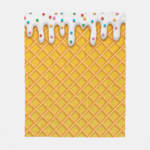 Cobertor De Velo Ice Cream Drip Waffle Cone With Sprinkles