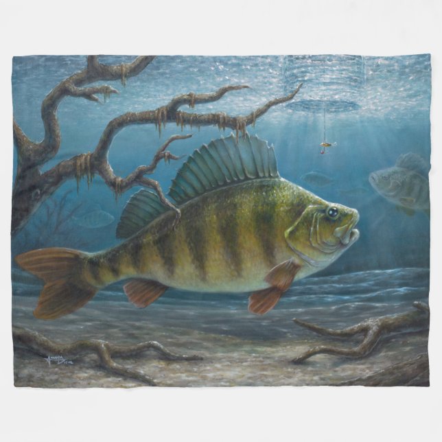 Cobertor De Velo Ice Fishing for Perch (Frente (Horizontal))