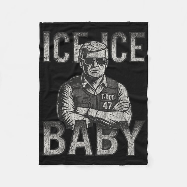 Cobertor De Velo Ice Ice Baby Retro Divertido Trump  (Frente)