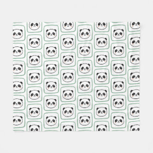 Cobertor De Velo Ícone gráfico minimalista de cabeça de panda