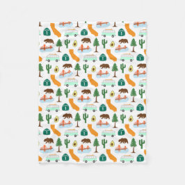 Cobertor De Velo Ícones da Califórnia