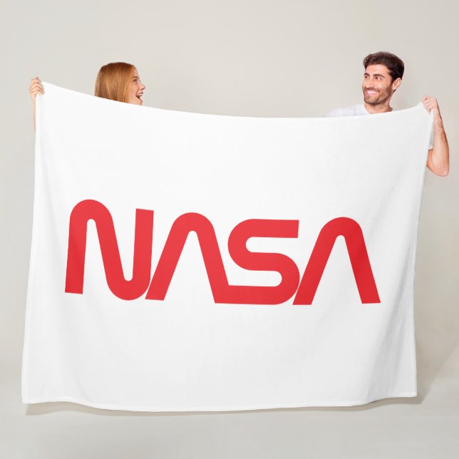 Cobertor De Velo Icônica Nasa Circa Fleece Blanket (Rocket White) (In Situ)
