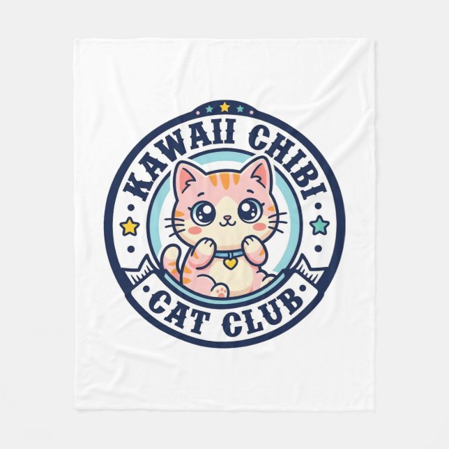 Cobertor De Velo Ideia de Presente de Mãe de Gatinho Kawaii Chibi - (Frente)