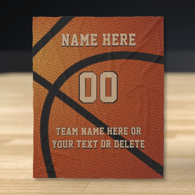 Cobertor De Velo Ideias personalizadas de presentes de Mais velho p (Personalized Basketball Blankets. Good basketball coach gifts. Senior gifts for Basketball Players.)