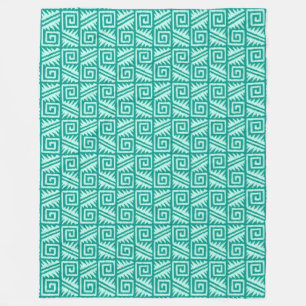 Cobertor De Velo Ikat Aztec Pattern - Turquoise e Aqua