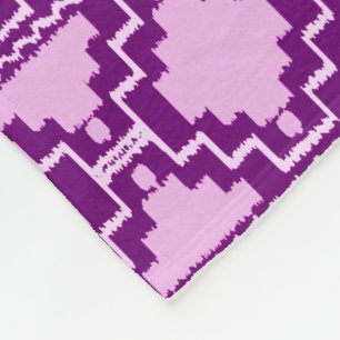 Cobertor De Velo Ikat Aztec Tribal - Ametist Roxo e Violet