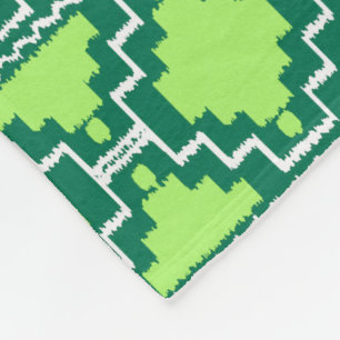 Cobertor De Velo Ikat Aztec Tribal - Floresta e Verde limão