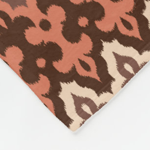 Cobertor De Velo Ikat Damask, Brown, Taupe & Rust marroquino